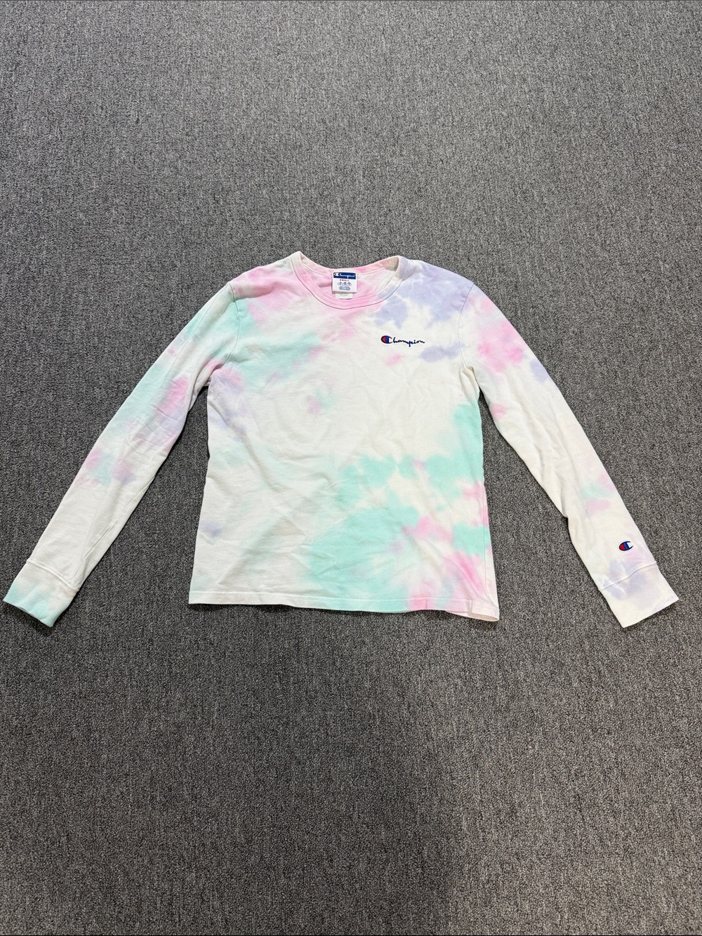 Champion Pastel Tie-Dye Long Sleeve Tee - Pink, Mint & Lavender
